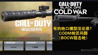 Download Video: 有的枪口模型没还原？CODM枪匠问题（BOCW狙击枪）