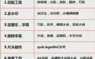 自媒体短视频手机工具大全