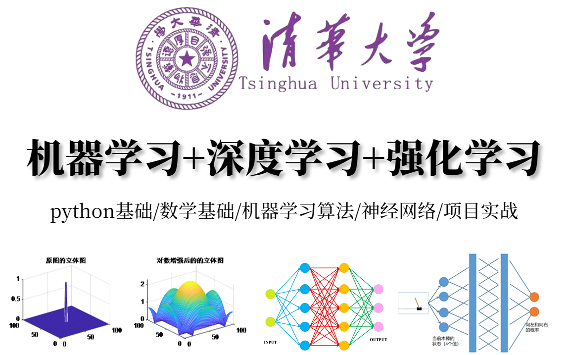 [图]【太...完整了！】上交大和清华大学强强联合的机器学习+深度学习+强化学习课程分享！-人工智能/AI/神经网络/Python基础