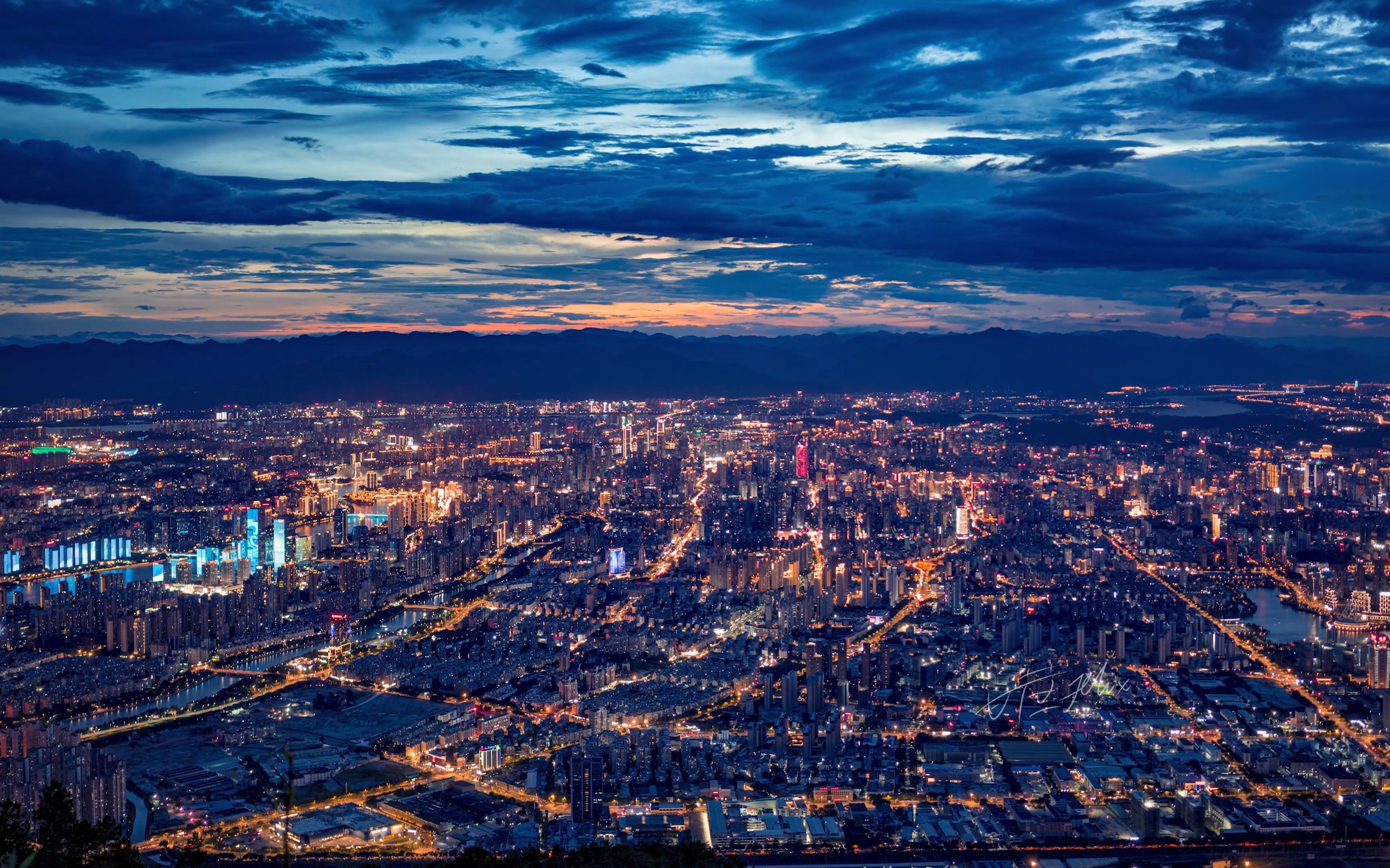 福州鼓山 白云顶 日转夜 延时摄影