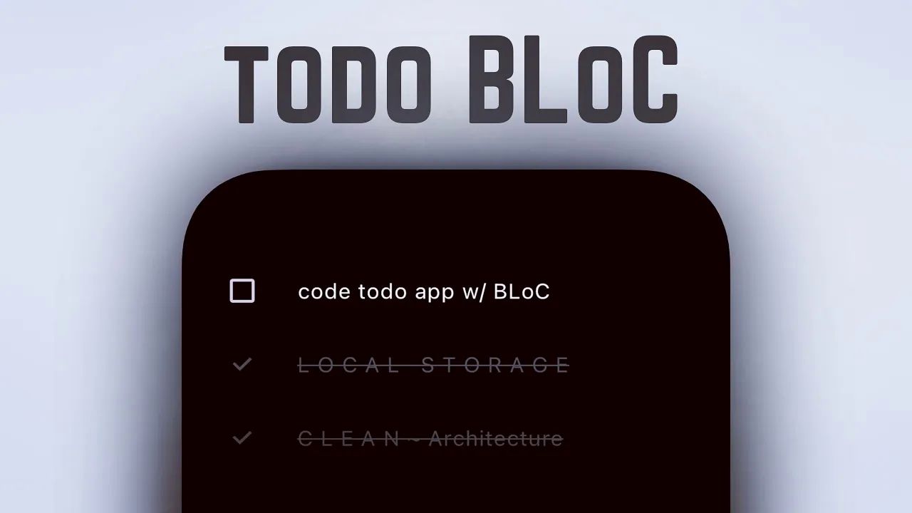 Flutter  从零开始:使用 Bloc 和 Clean Architecture 开发 Todo 应用哔哩哔哩bilibili