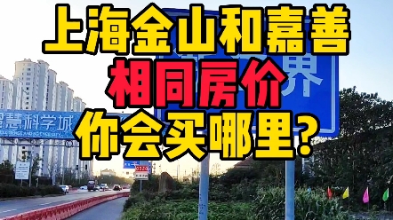 上海金山和浙江嘉善,相同房价,你会买哪里?哔哩哔哩bilibili