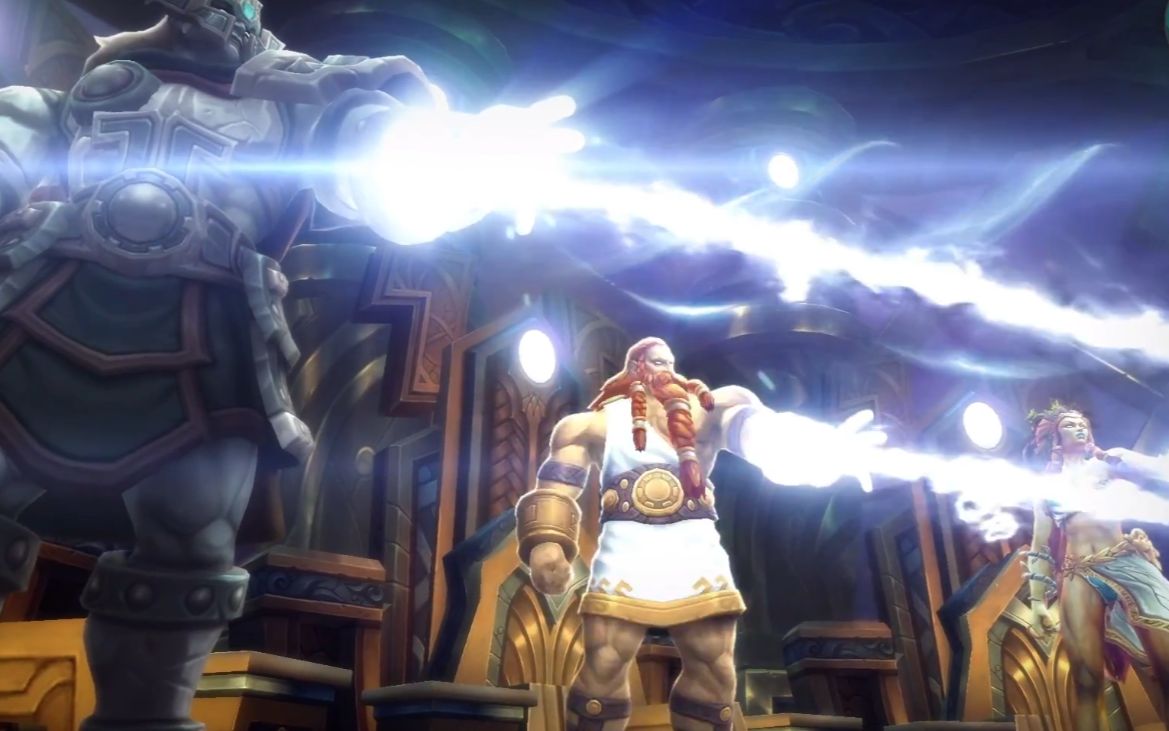 魔兽7.3.2动画 脚男杀入万神殿 最终泰坦阿古斯现世 众泰坦传功