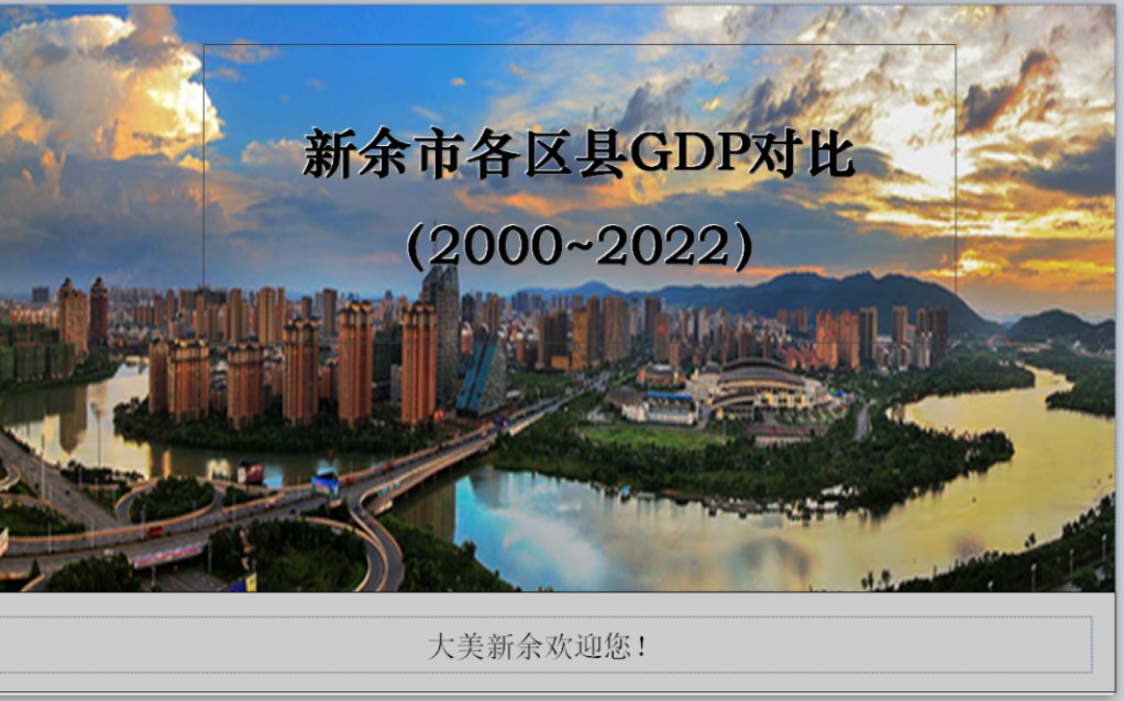 渝水一飞冲天!新余市各区县GDP对比(2002022【数据可视化】)哔哩哔哩bilibili