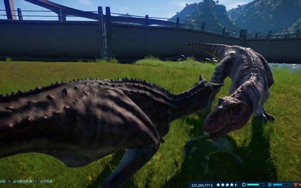 【侏罗纪世界:进化】角鼻龙vs食肉牛龙 侏罗纪斗兽场系列