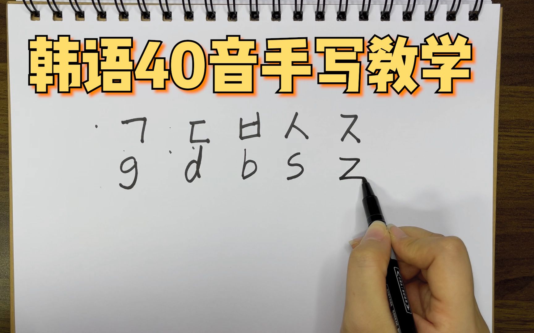 【韩语入门】韩语初学者福利!韩语四十音手写教学!哔哩哔哩bilibili