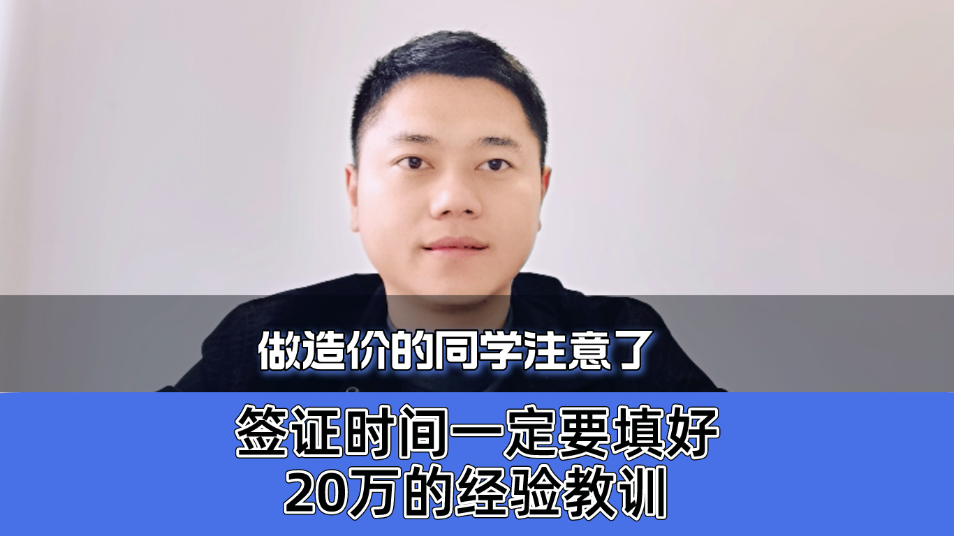 做造价的同学注意了,签证时间一定要填好,20万的经验教训哔哩哔哩bilibili