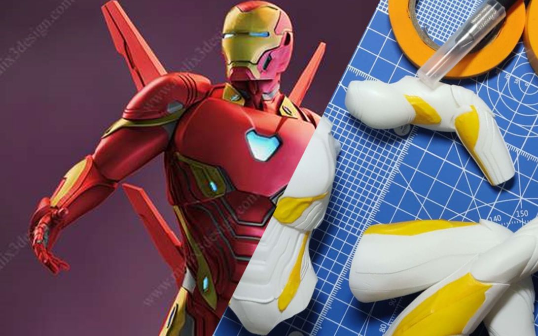 【喷涂】钢铁侠mark50手办模型零基础自制上漆