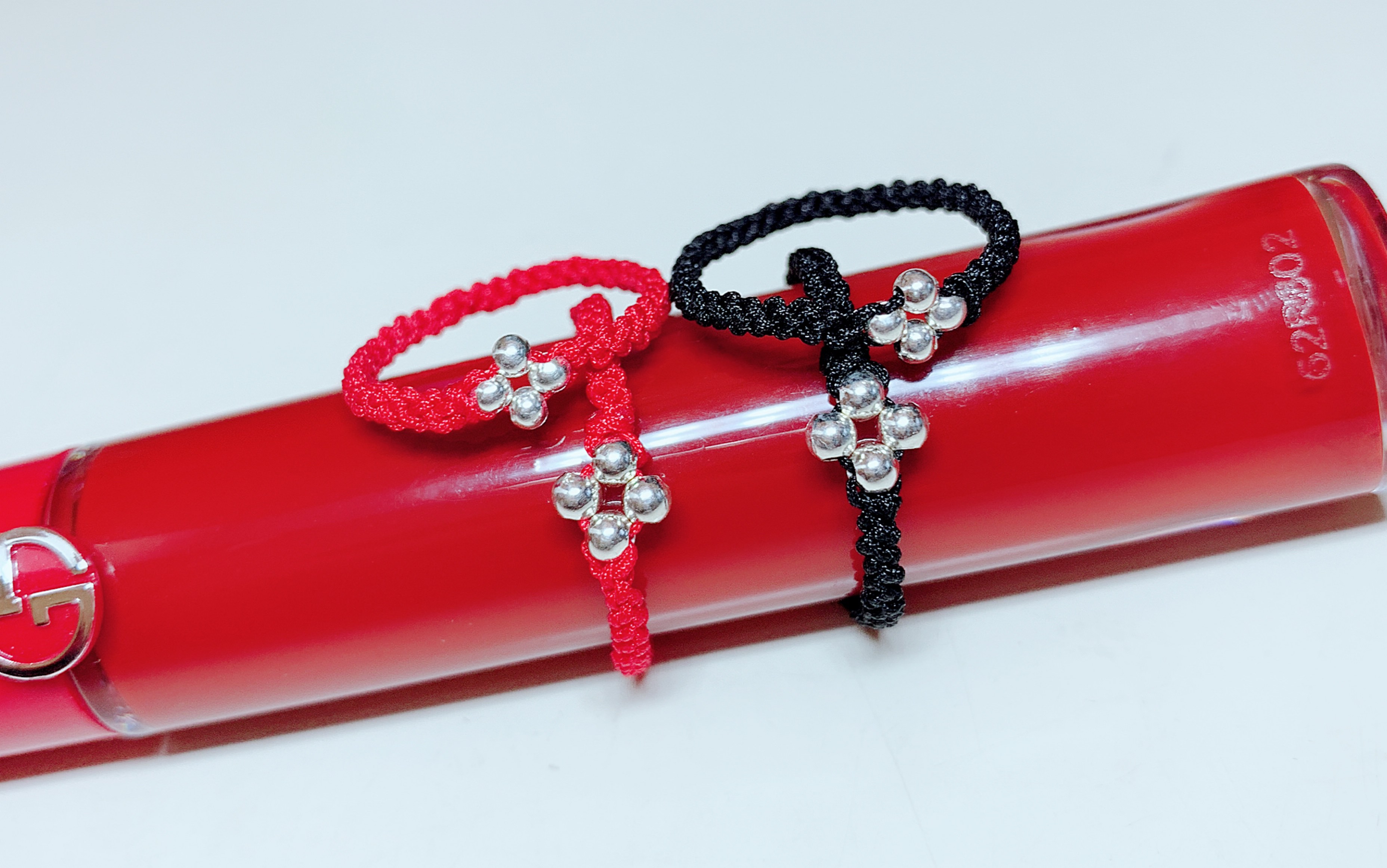 【编绳】137 四叶草锁结戒指视频教程