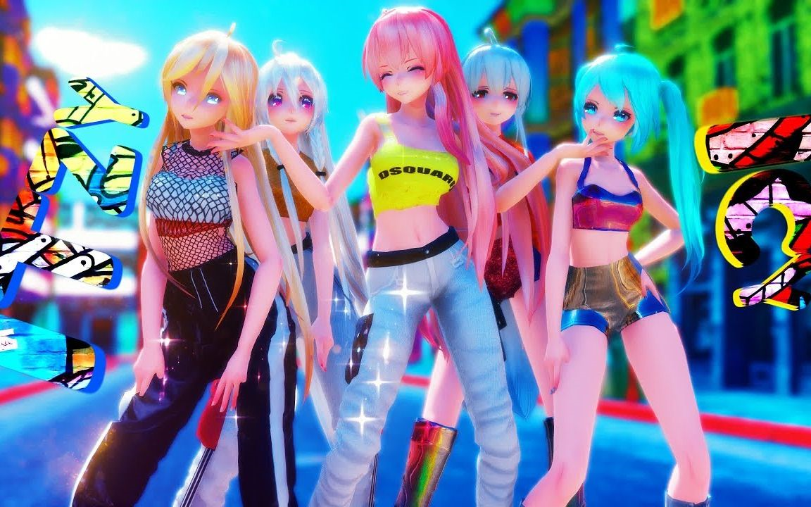 [mmd] 多人运动-_哔哩哔哩 (゜-゜)つロ 干杯~-bilibili