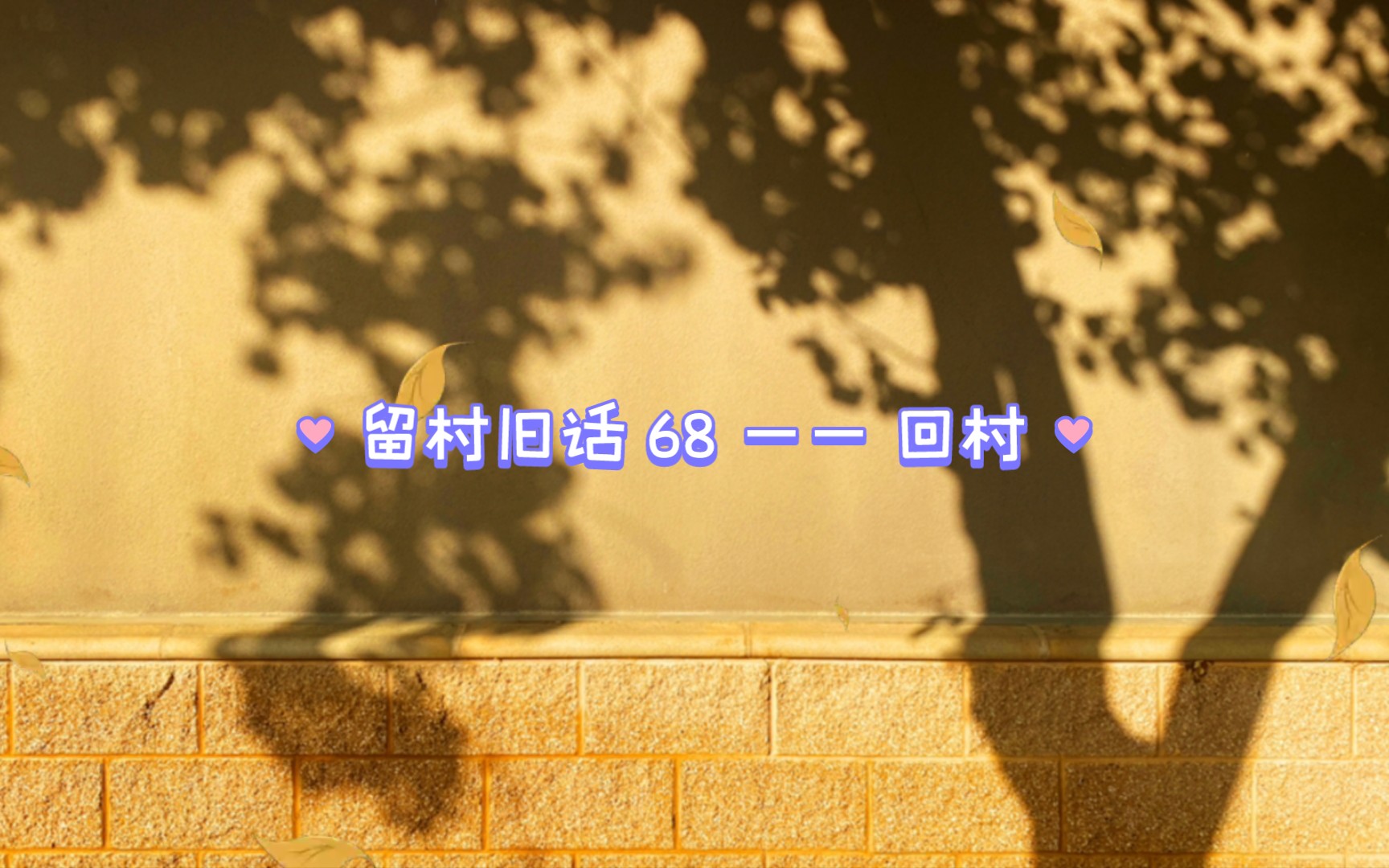 留村旧话 68 —— 回村哔哩哔哩bilibili