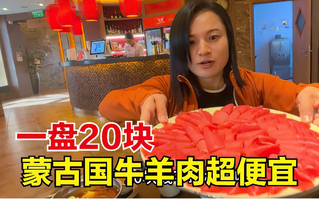 [图]在蒙古吃肉果然很便宜！一大盘新鲜牛羊肉才20块钱，今天赚到了！