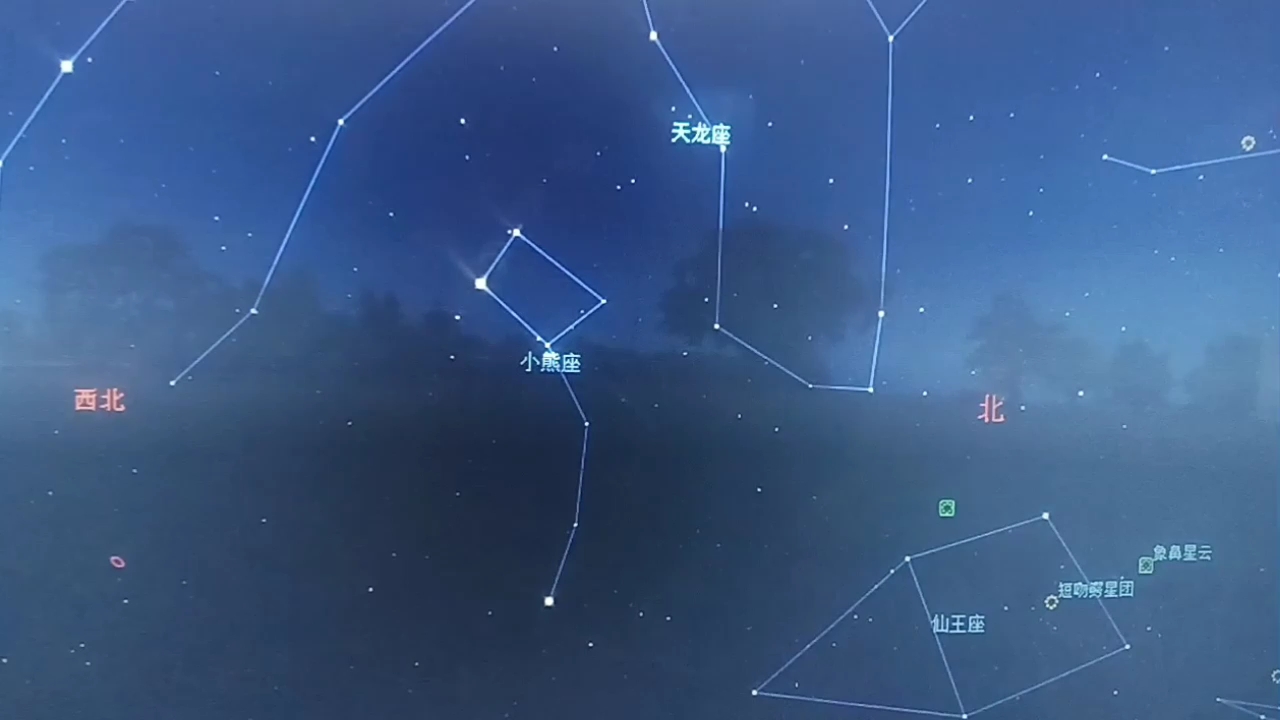 在北半球看南天星座
