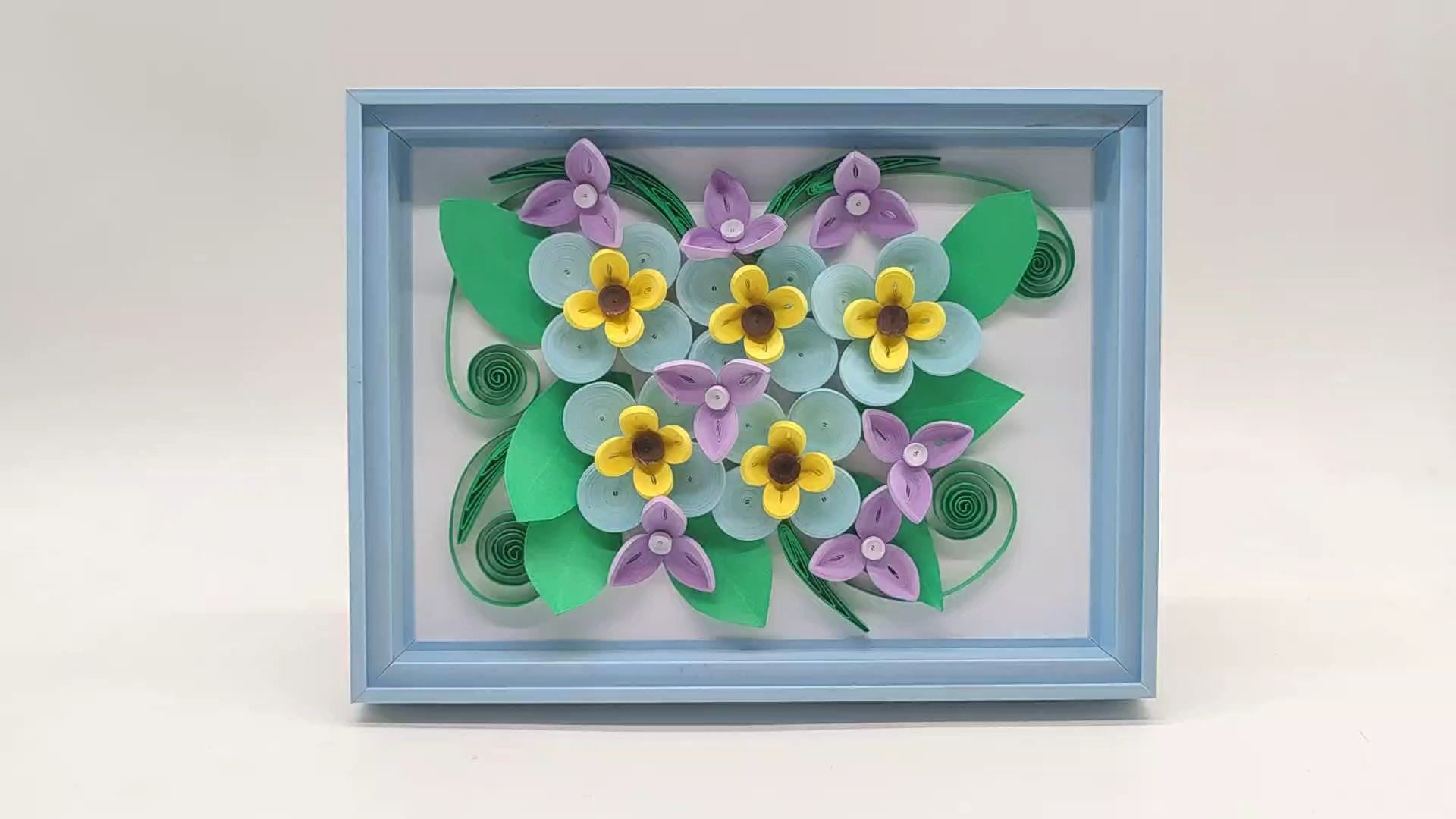 【衍纸艺术】平面衍纸作品-一分钟衍纸教程,看我如何用一分钟教会你