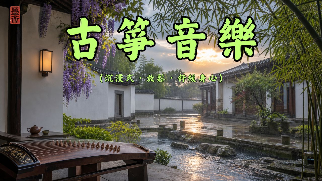 【一小時放鬆】古箏古琴竹笛｜低音古箏・柔和竹笛・穩定長聽｜1 Hour Relaxing Music