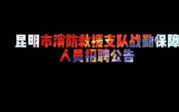 昆明市消防救援支队战勤保障人员招聘公告哔哩哔哩bilibili