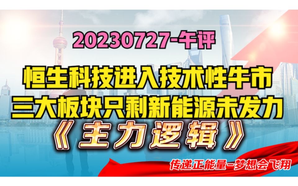 恒生科技率先进入技术性牛市!主板正走出底部阶段,珍惜逢低时机哔哩哔哩bilibili