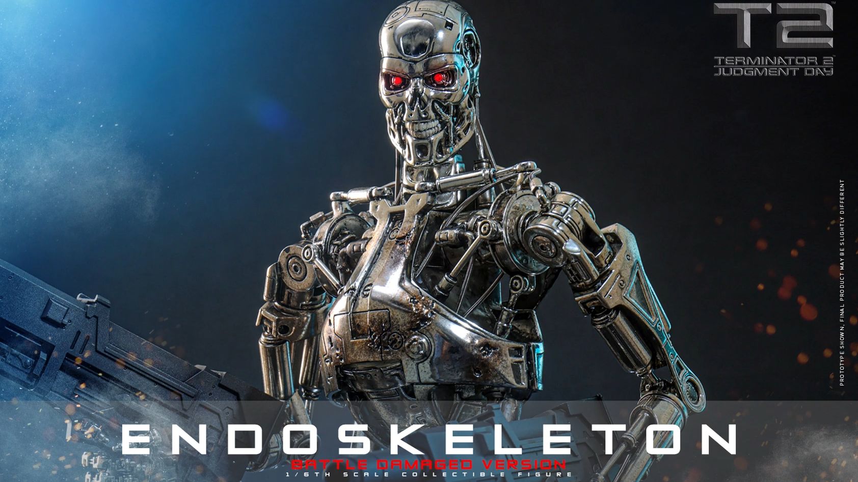 hottoys 新品 1/6 电镀合金 终结者t800骨架 !