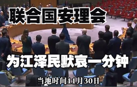 联合国安理会为江泽民默哀一分钟哔哩哔哩bilibili