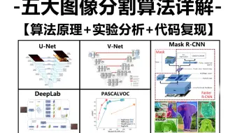 后悔没早点刷到！一口气学完图像分割U-Net、V-Net、Mask R-CNN、Deep五大算法等，原理到实战，太通俗易懂了！机器学习|深度学习|计算机视觉