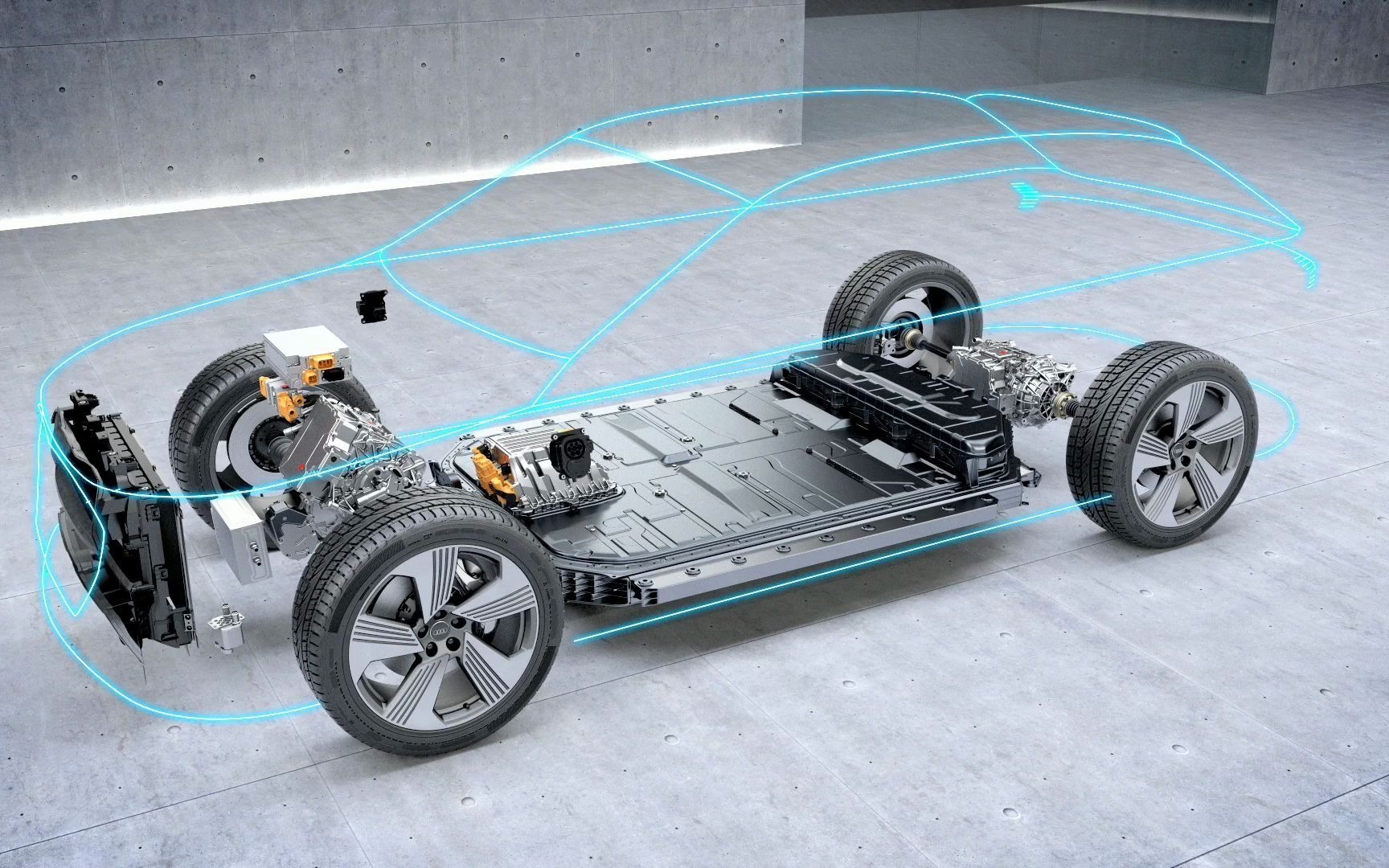 奥迪 e-tron 95 kwh 电池包热管理系统