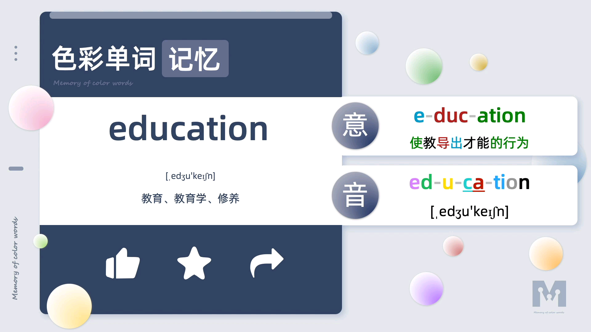 色彩单词记忆education自然拼读词根词缀高中四级六级单词哔哩哔哩bilibili