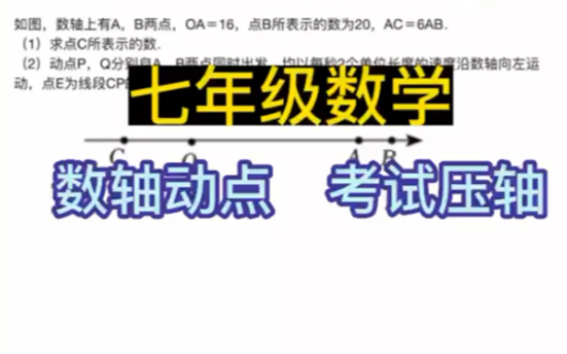 七年级数学必考题哔哩哔哩bilibili