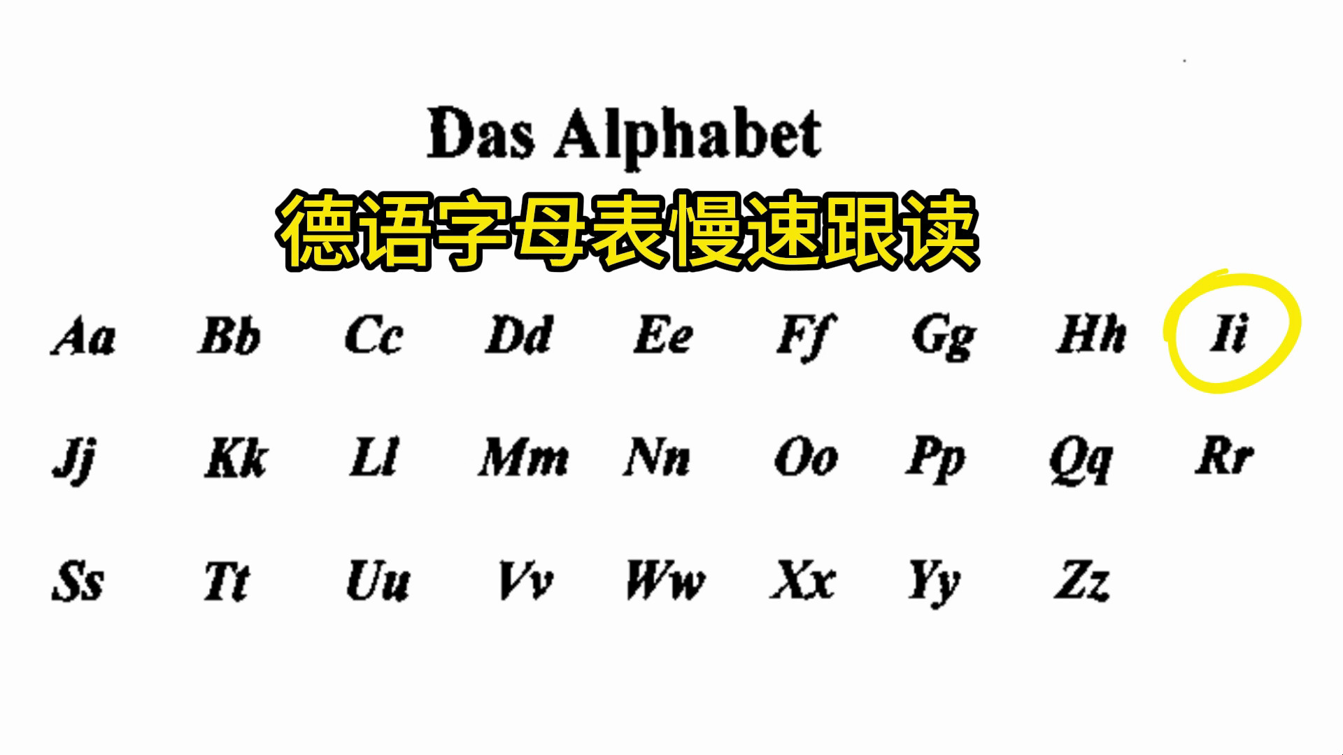 德语入门 字母表图片