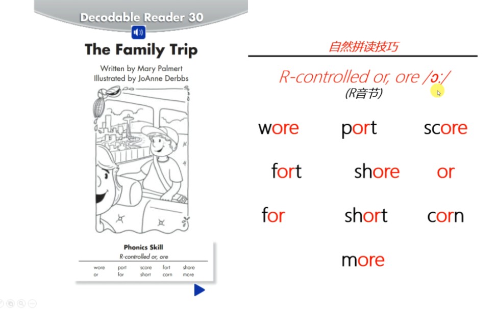 [图]自然拼读：or，ore（一年级）