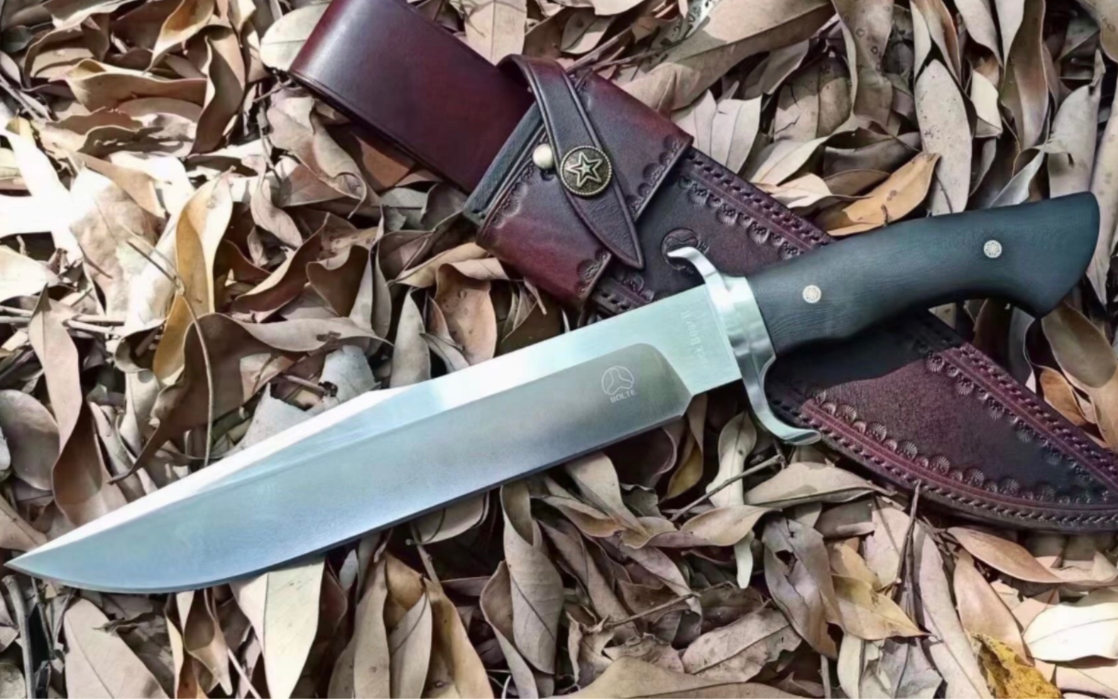 国产之光-博尔特黑熊||直刀dc53钢战术刀888像素