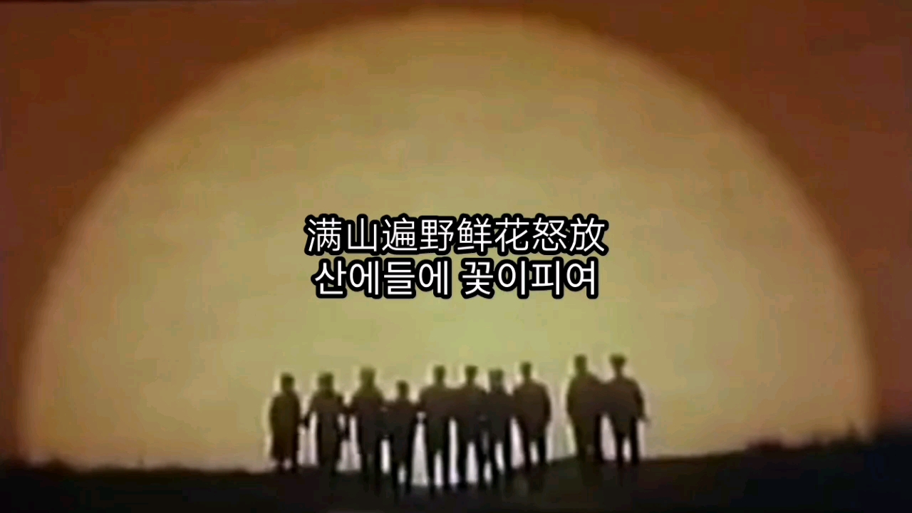 [图]朝鲜歌曲《少年游击队歌》中朝字幕