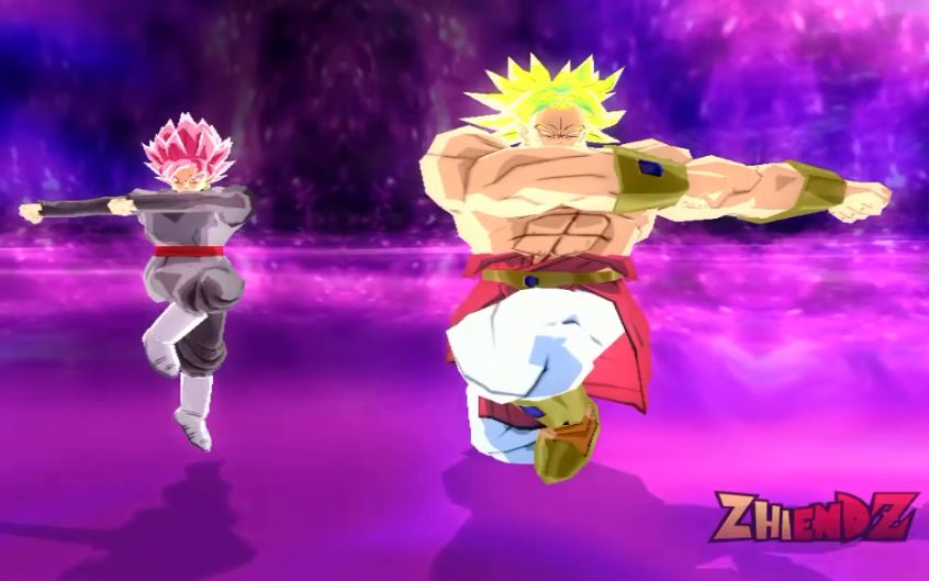 龙珠z电光火石三 黑悟空与布罗利合体 black goku and broly fusion