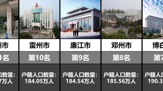 下载视频: 中国人口最多的县市TOP20