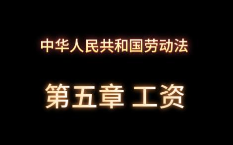 劳动法原文 第五章 工资哔哩哔哩bilibili