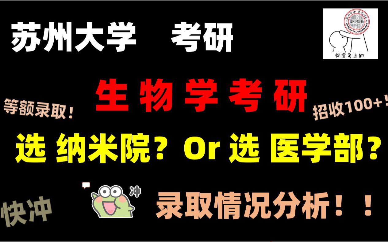 干货!想考苏州大学生物学专业,选择纳米学院还是医学部?(24苏州大学生物学录取情况分析)哔哩哔哩bilibili