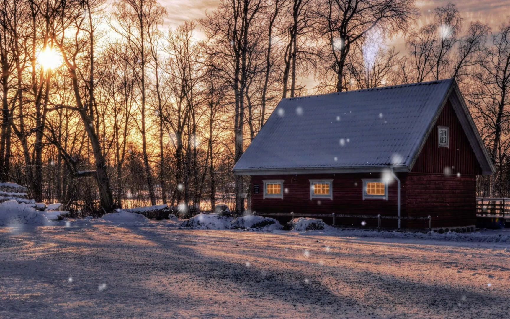 【白噪音】冬日雪中森林小木屋 丨放松丨助眠