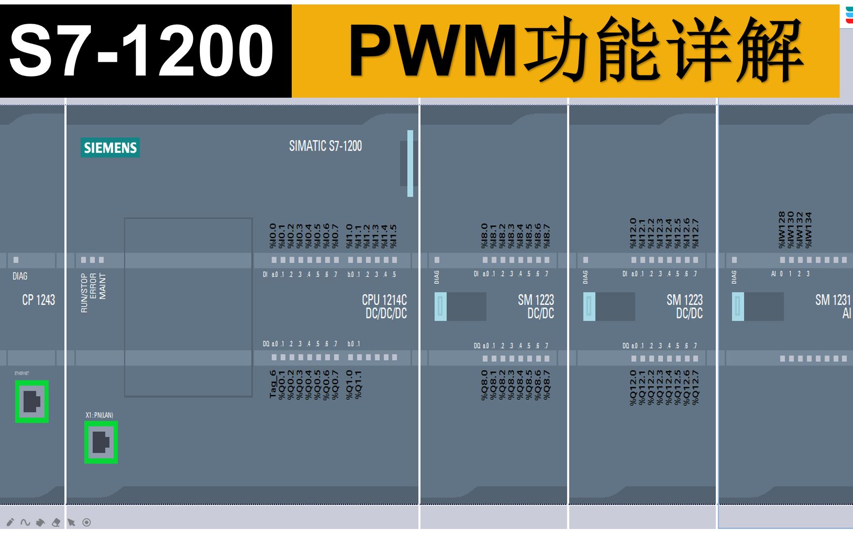 [西门子]S71200 PWM脉冲输出功能详解,步进控制要看它!哔哩哔哩bilibili