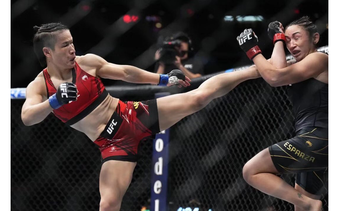 赢了,张伟丽ufc再次夺冠