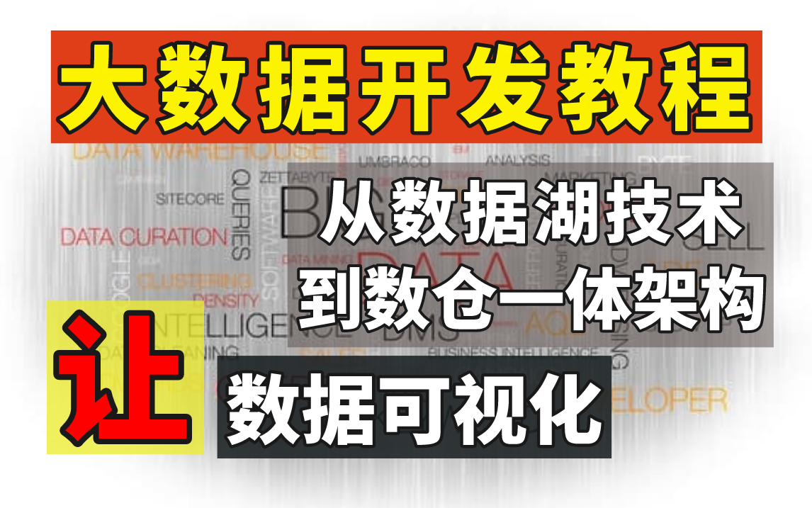 [图]【大数据开发】从数据仓库、数据中台、数据湖、到数仓一体架构这个视频让你彻底学会大数据开发