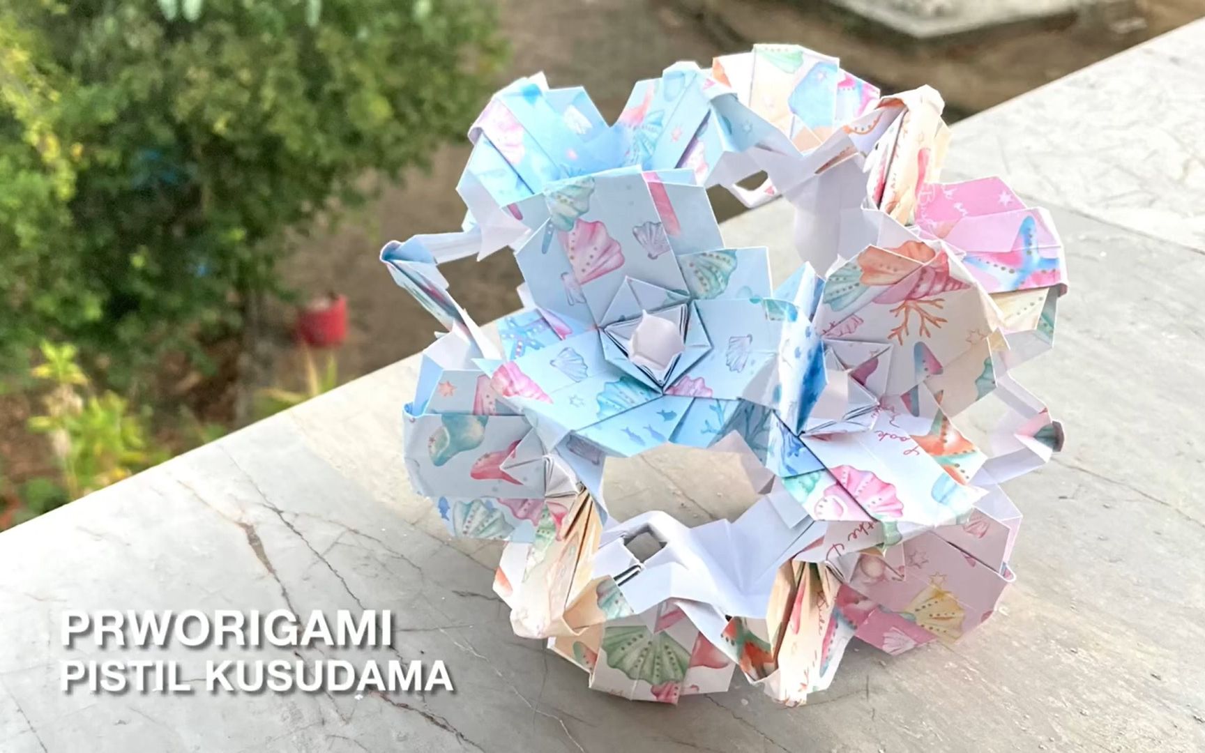 Pistil Kusudama  PrwOrigami Folding Tutorial 【くす玉・折り纸】哔哩哔哩bilibili