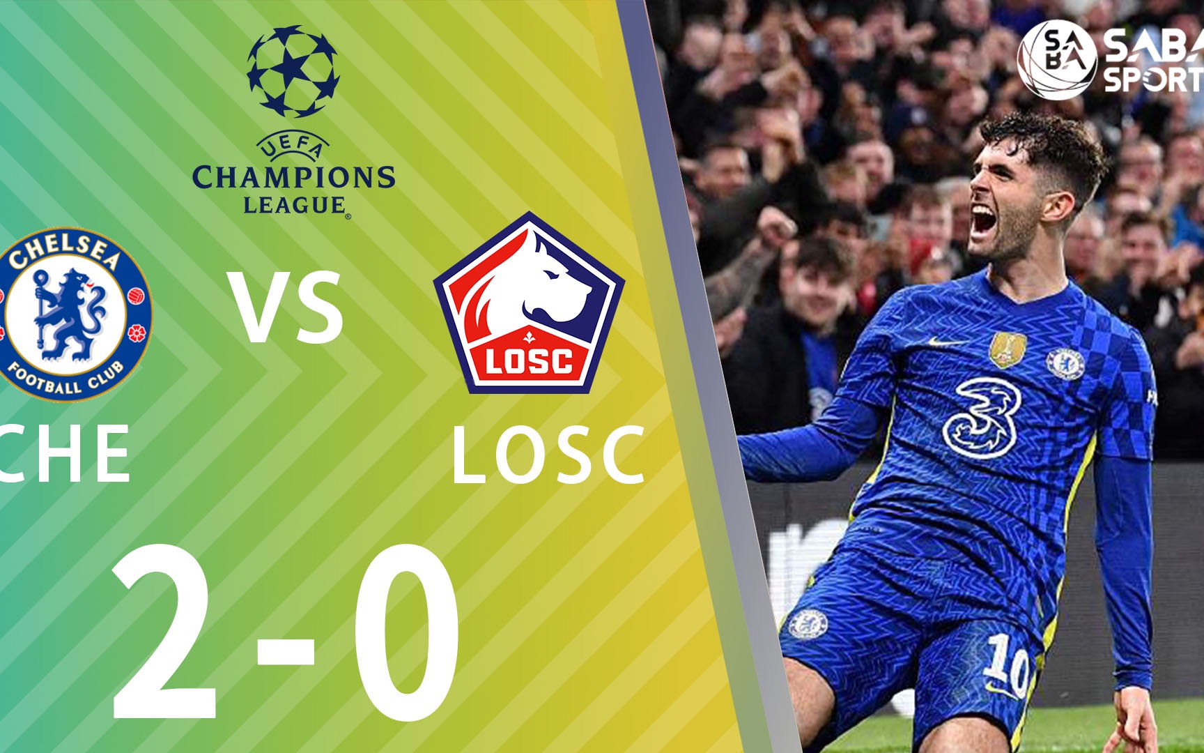 2122欧冠18决赛首回合切尔西vs里尔比赛高光