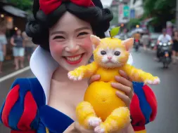 Download Video: 柠檬猫和白雪公主一起去摘苹果，结果碰到了白面女巫🥺