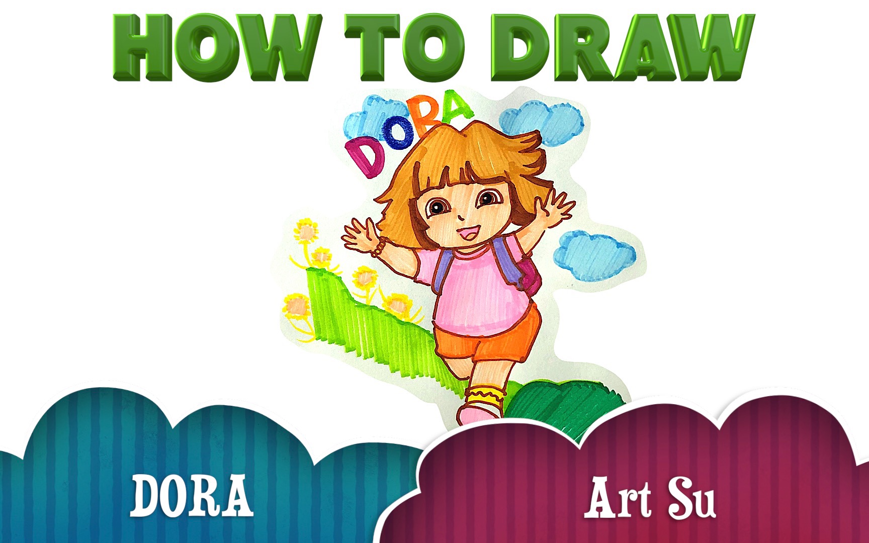 爱探险的朵拉|DORA|朵拉去上学|儿童绘画|美术教学|网络课程哔哩哔哩bilibili