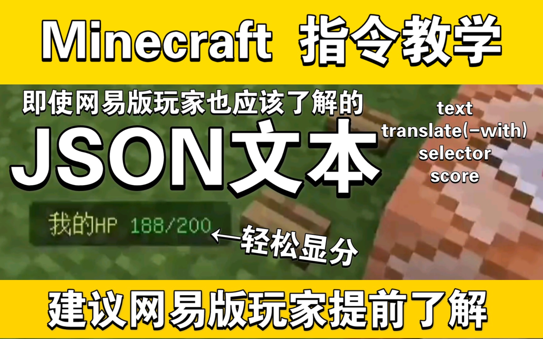 【mc基岩版指令知識】即使網易版玩家也建議瞭解的json文本 Ⅱ json