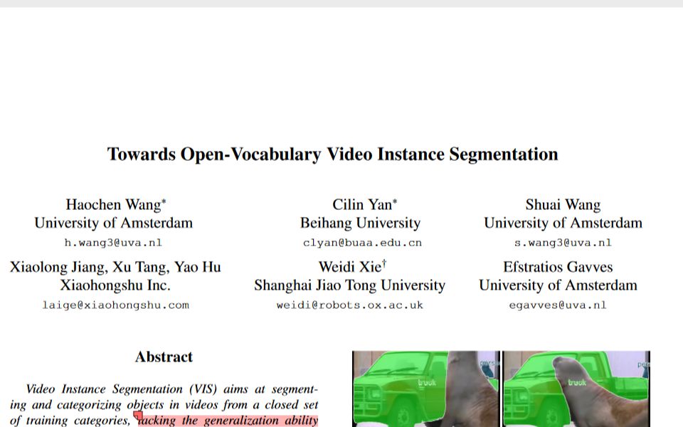 【论文速览】ICCV2023 | OV2Seg:面向Open Vocabulary的视频实例分割方法哔哩哔哩bilibili