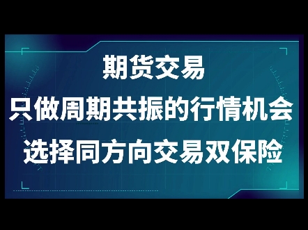 期货交易:只做周期共振的行情机会,选择同方向交易双保险哔哩哔哩bilibili