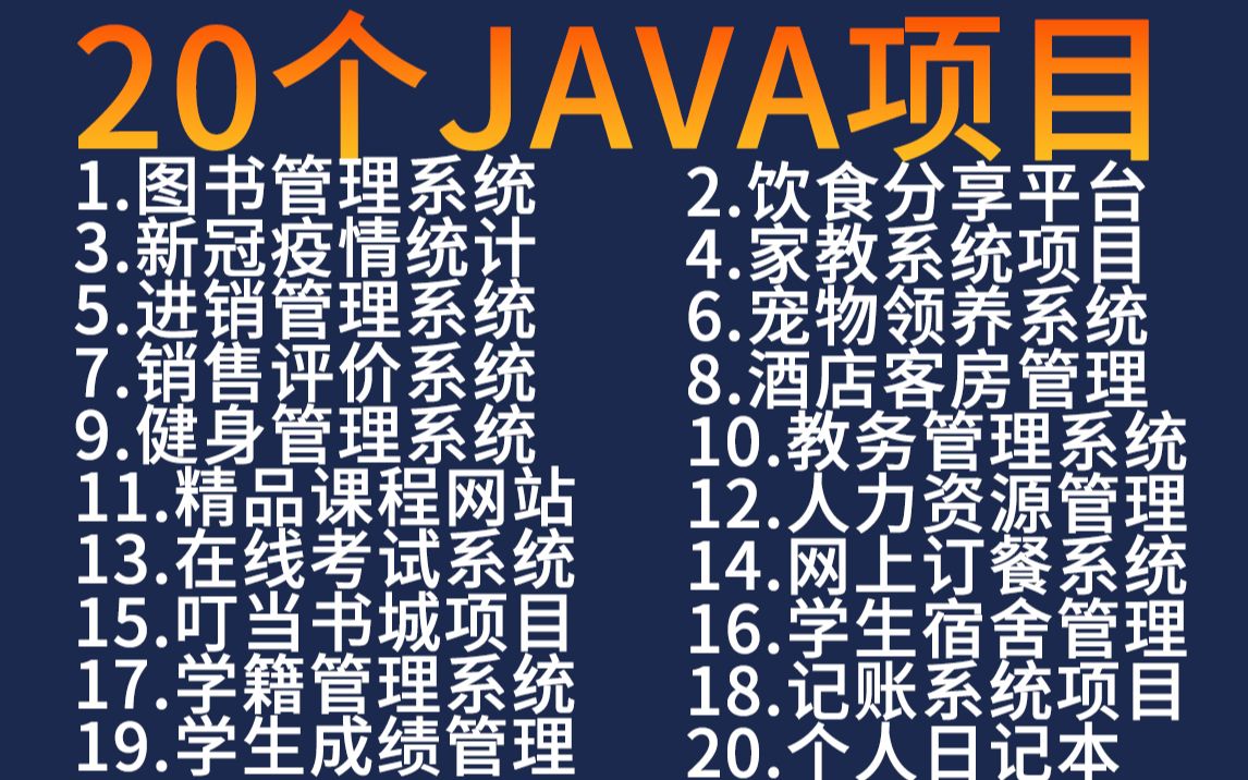 【java毕设合集】20套Java毕设项目全集手把手教你做毕设!哔哩哔哩bilibili