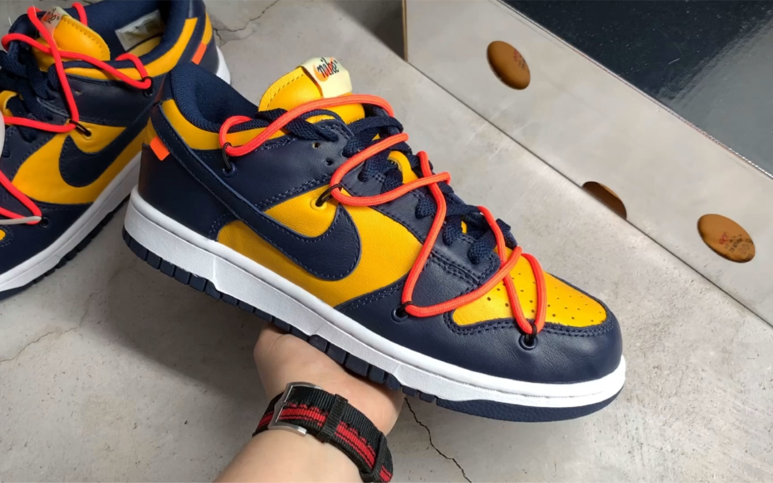 off-white x nike dunk low lthr ow联名 黑曜石 板鞋 男女同款