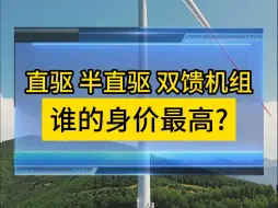 下载视频: 直驱、半直驱、双馈机组，谁的身价最高？