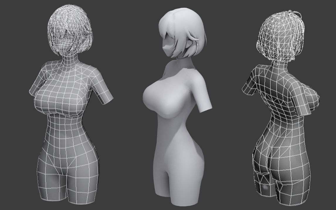 3dmax美女人物建模教程图片